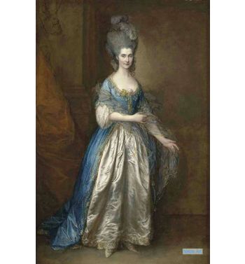 Mrs William Villebois Full-Length In Masquerade Dress