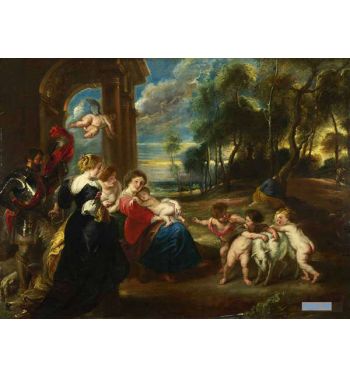 Holy Family With Saints In A Landscape