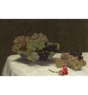 Still Life With Grapes And A Carnation, c1880