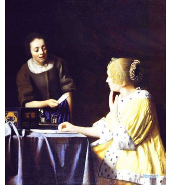 Lady Maidservant Holding Letter