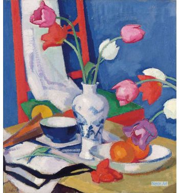 Red Chair And Tulips, c1919