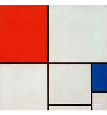 Composition A, With Red And Blue