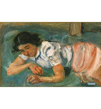 Young Woman Lying On The Grass