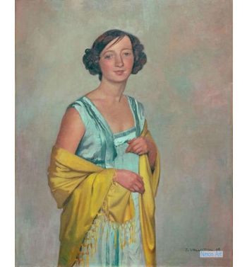 Portrait Of A Lady With A Yellow Scarf