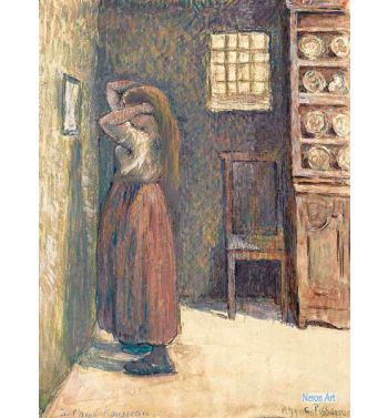 Young Peasant Girl At Her Toilette