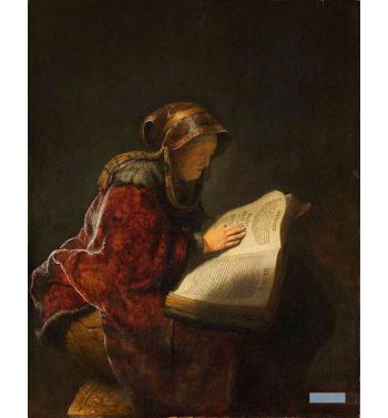 An Old Woman Reading Probably The Prophetess Hannah