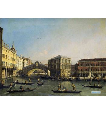 A View On The Grand Canal With The Rialto Bridge