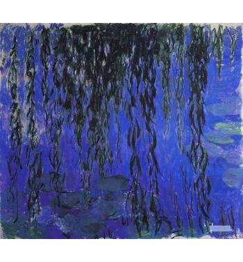 Water Lilies And Weeping Willow Branches 1916-1919