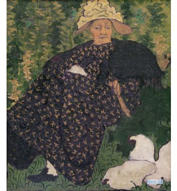 Grandmother With Chickens, 1890