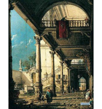 Capriccio With Colonnade In The Interior Of A Palace