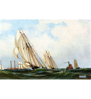 The Sappho Off Sandy Hook Lightship, 1870
