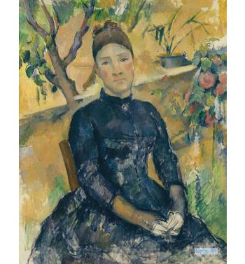 Madame Cézanne Hortense Fiquet In The Conservatory