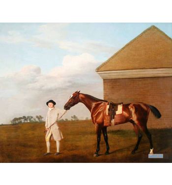 Firetail With His Trainer By The Rubbing-Down House On Newmarket Heath