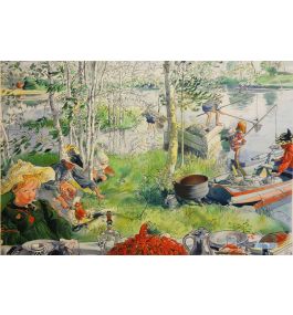 風景 絵画 手描きのコピー - カール・ラーション（Carl Larsson