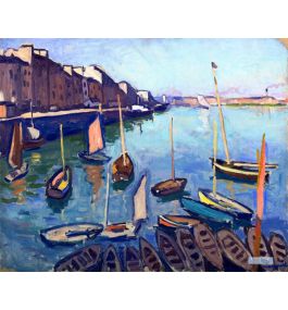 海景 絵画 油絵 絵画 - アルベールマルケ（Albert Marquet） - 大型