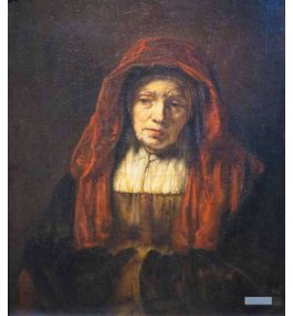 肖像 絵画 複製名画（複製画・レプリカ絵画） - レンブラント・ハルメンソーン・ファン・レイン（Rembrandt Harmenszoon van  Rijn） - 大型カスタム絵画 - アン老婆の肖像画