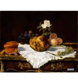 静物 絵画 キャンバスに手描きの油絵 - エドゥアール・マネ（Édouard