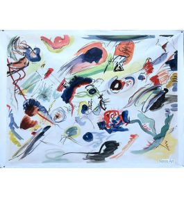 抽象 絵画 美術館 複製画 販売 - ワシリー・カンディンスキー（Wassily Kandinsky、Vassily Kandinsky） -  大型カスタム絵画 - まず抽象水彩画1910