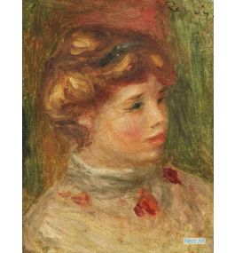 肖像 絵画 複製画 油絵 - ピエール＝オーギュスト・ルノワール（Pierre-Auguste Renoir） - 大型カスタム絵画 - 女の人物