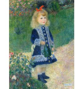 人物 絵画 博物館品質手描きの油絵の複製 - ピエール＝オーギュスト・ルノワール（Pierre-Auguste Renoir） - 大型カスタム絵画  - 水遣りの女の子