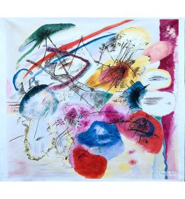 カンディンスキー「黒い色斑Ⅰ」、希少画集画、新品高級額 カンディンスキー「黒い色斑Ⅰ」、希少画集画、新品高級額