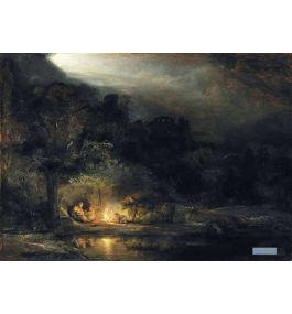 風景 絵画 複製絵画 - レンブラント・ハルメンソーン・ファン・レイン