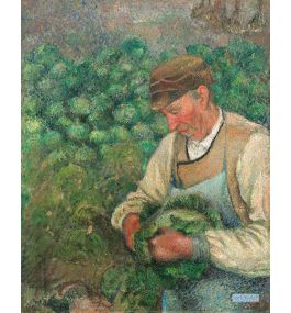 人物 絵画 有名画家の複製画 - キャベツと庭師旧農民
