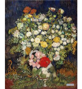 ゴッホ (Van Gogh) - 花瓶の花のブーケ - 75X90cm 手描き油絵 名画
