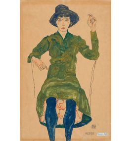 肖像 絵画 キャンバス上の有名な油絵の複製 - エゴン・シーレ（Egon Schiele） - 大型カスタム絵画 - 売春婦