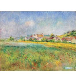 風景 絵画 複製名画（複製画・レプリカ絵画） - ピエール＝オーギュスト・ルノワール（Pierre-Auguste Renoir） -  大型カスタム絵画 - ボネコールの村