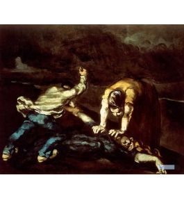 人物 絵画 有名画家の複製画（レプリカ）絵画販売 - ポール・セザンヌ（Paul Cézanne） - 大型カスタム絵画 - 殺人