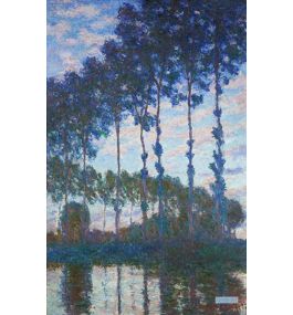 風景 絵画 複製画 油絵 - クロード・モネ（Claude Monet） - 大型カスタム絵画 - Epte川の夜のポプラ