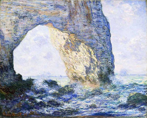 風景 絵画 キャンバス上の有名な絵画のレプリカ クロード モネ Claude Monet 大型カスタム絵画 Etretatの近くのmanneporte