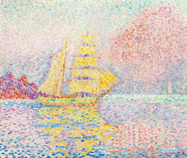 風景 絵画 絵画制作専門店 ポール ヴィクトール ジュール シニャック Paul Victor Jules Signac 大型カスタム絵画 アゲの前でイタリアのレンガ