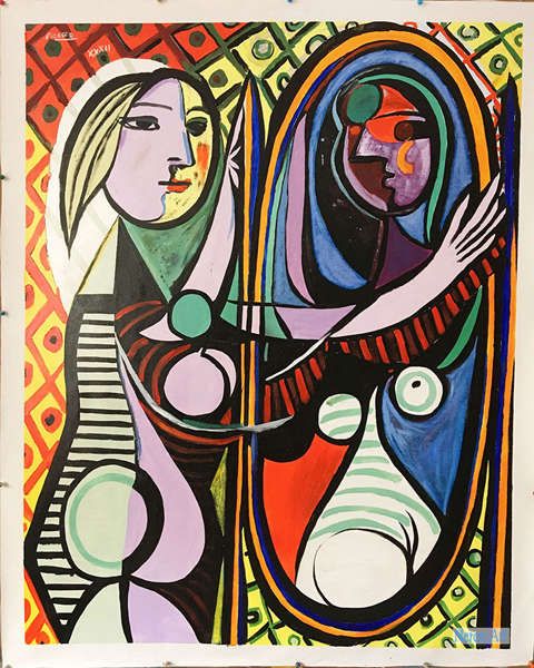 laten vallen Met andere woorden Waden Abstract Schilderijen, schilderij Schilderijen - Handgeschilderd op Canvas  - Pablo Picasso - Groot Formaat Aangepaste Schilderijen - Meisje Voor Een  Spiegel 1932