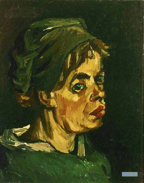 Maak een naam Heiligdom Wreed Menselijke Schilderijen, schilderij Handgeschilderde Olieverfschilderijen  op Canvas - Van Gogh - Groot Formaat Aangepaste Schilderijen - Hoofd Van  Een Vrouw