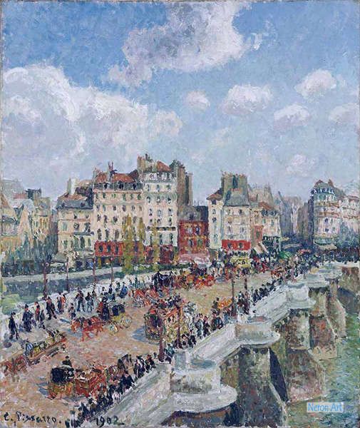 街並み 絵画 絵画複製制作 - カミーユ・ピサロ（Camille Pissarro） - 大型カスタム絵画 - ポン・ヌフ日