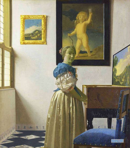 人物 絵画 美術品 複製 - ヨハネス・フェルメール（Johannes Vermeer