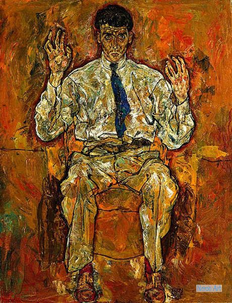 肖像 絵画 絵画 コピー 飾る - エゴン・シーレ（Egon Schiele） - 大型