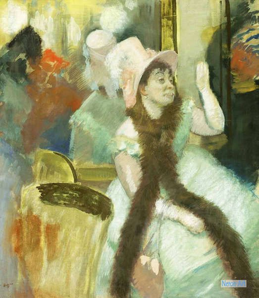 人物 絵画 有名画家の複製画 エドガー ドガ Edgar Degas 大型カスタム絵画 コスチュームボールの後にポートレート