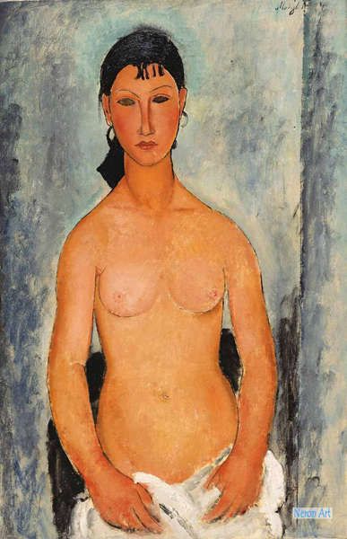 裸 絵画 絵画 レプリカ インテリア - アメデオ・クレメンテ・モディリアーニ（Amedeo Clemente Modigliani） -  大型カスタム絵画 - ヌードフィギュア