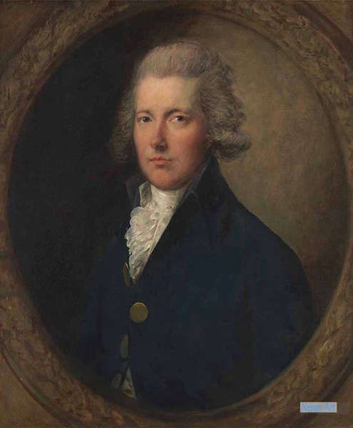肖像 絵画 複製画 トマス ゲインズバラ Thomas Gainsborough 大型カスタム絵画 ウィリアム ピット