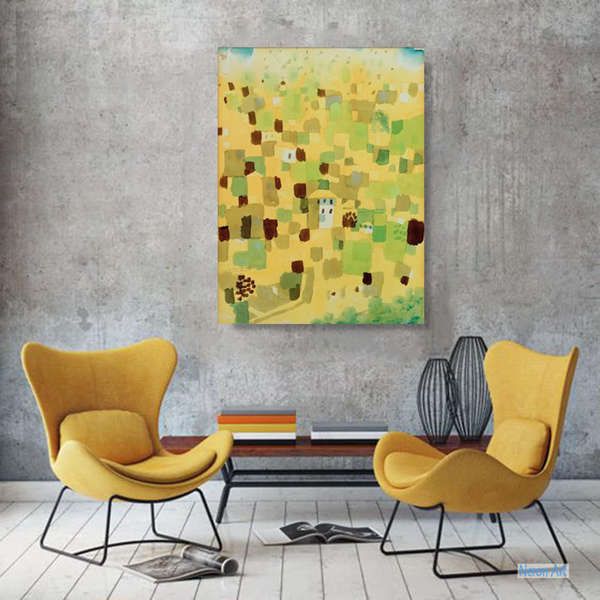 抽象 絵画 絵画 洋画 複製画 パウル クレー Paul Klee 大型カスタム絵画 シチリア島