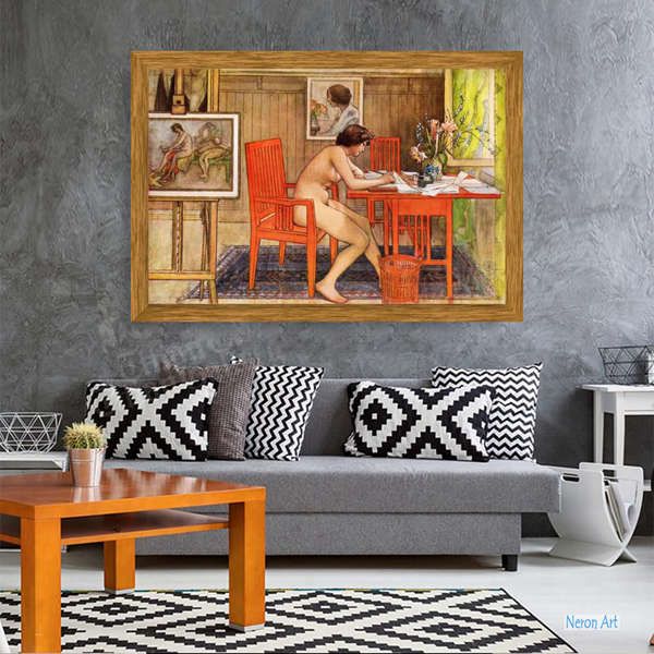 裸 絵画 西洋美術 - カール・ラーション（Carl Larsson） - 大型