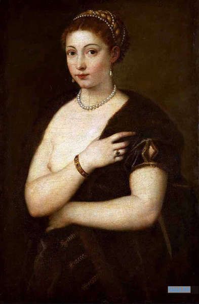 肖像 絵画 肉筆複製画模写 - ティツィアーノ・ヴェチェッリオ（Tiziano