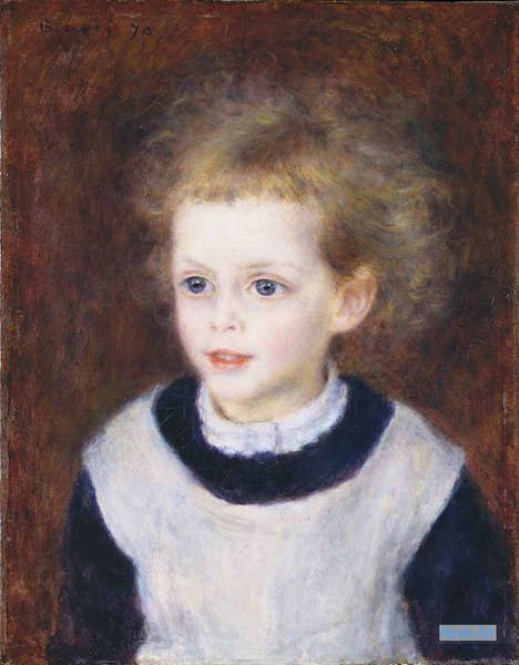 肖像 絵画 世界の名画 - ピエール＝オーギュスト・ルノワール（Pierre-Auguste Renoir） - 大型カスタム絵画 -  マルグリット・テレーズ（マルゴット）ベラール