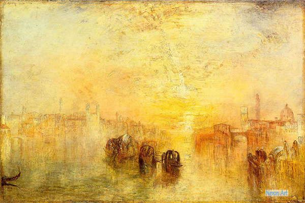 風景 絵画 名作 油彩画 複製画 ジョゼフ マロード ウィリアム ターナー Joseph Mallord William Turner 大型カスタム絵画 ボールサン マルティーノに行きます