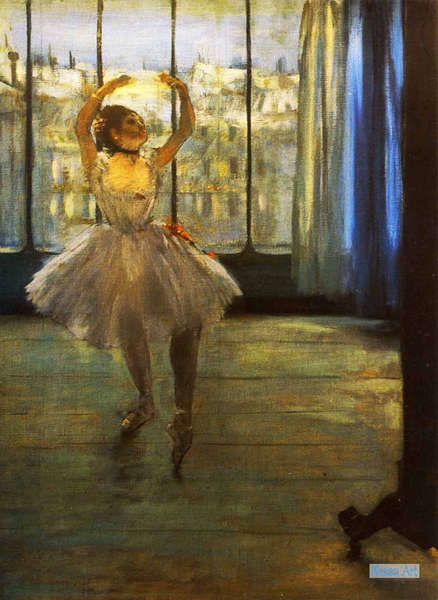 人物 絵画 絵画 レプリカ インテリア - エドガー・ドガ（Edgar Degas） - 大型カスタム絵画 - カメラマンにポーズダンサー