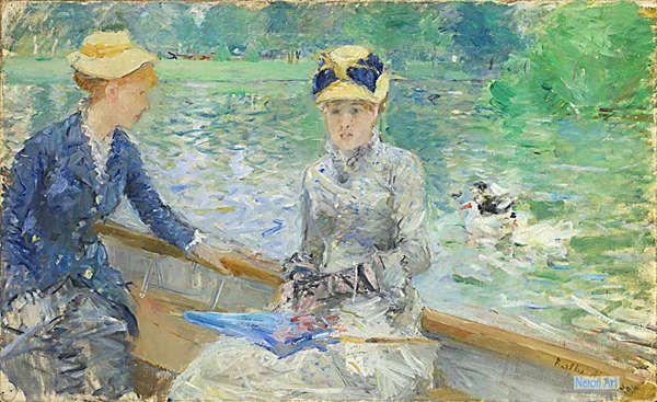 人物 絵画 複製名画（複製画・レプリカ絵画） - ベルト・モリゾ（Berthe Morisot） - 大型カスタム絵画 - 夏の日