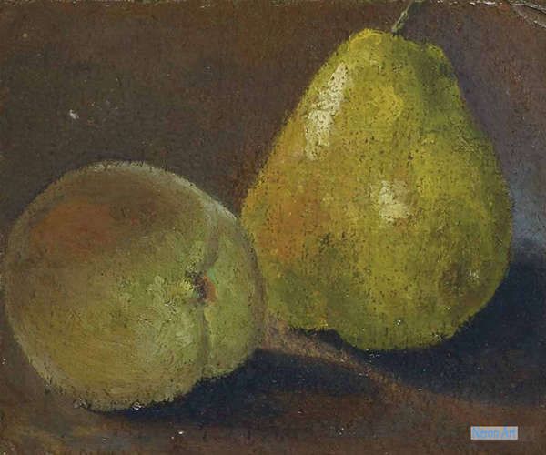 静物 絵画 世界の有名画家 ポール セザンヌ Paul Cezanne 大型カスタム絵画 二つの梨